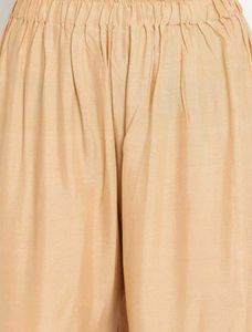 Elegant Beige Palazzo Pants