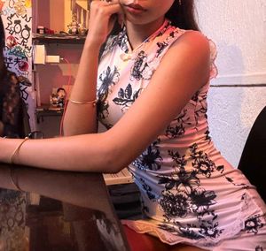 Stylish chiness typa floral Print Dress