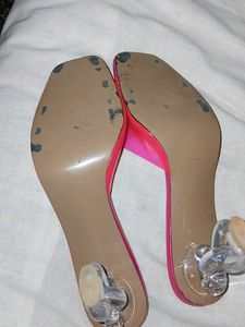 Hot Pink Transparent Heels