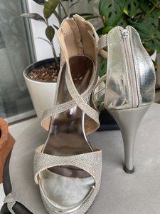 Silver High Heels