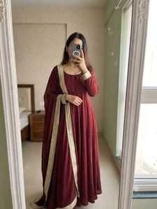 Elegant Maroon Anarkali Suit Set