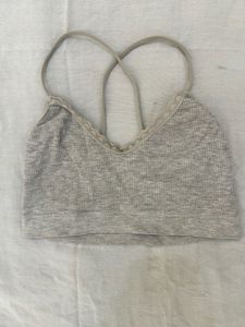 Grey Ribbed Bralette