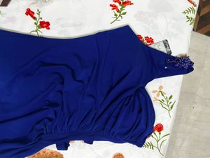 Elegant One Shoulder Royal Blue Gown