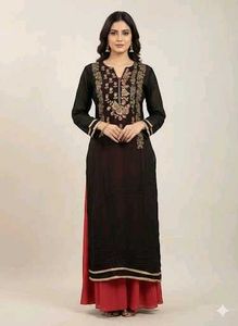 Elegant Embroidered Kurta Palazzo Set