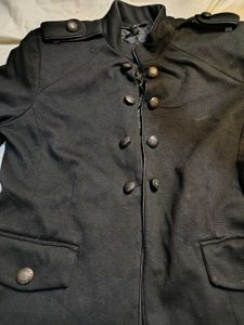 Chic Black Military-Style Jacket