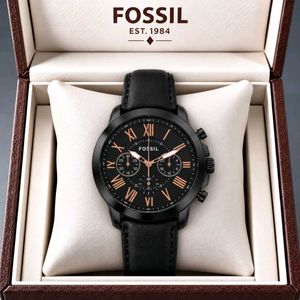 Fossil  Leather Chronograph Watch