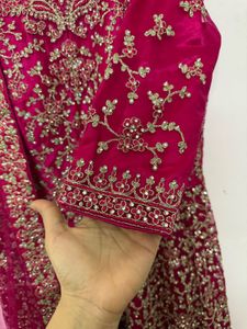 pink Embellished Anarkali (Size L)