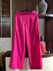 Pink Side Pocket Straight Fit Pant