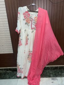 cotton anarkali with dupatta