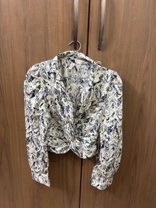 Stylish Printed Twist Front Blouse