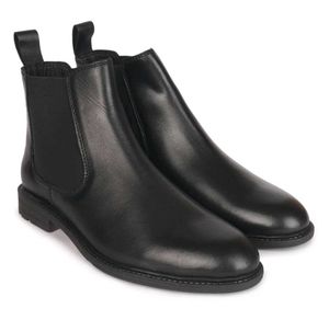 Classic Black Leather Chelsea Boots