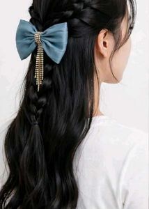 Elegant Bow Hair Clip with Rhinestones