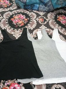 Comfortable Black Tank Top set for 3