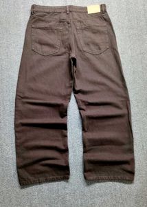 H&amp;M Dark Brown Wide Regular Jeans