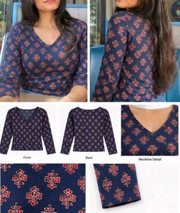 Stylish Printed V-Neck Top