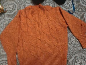 Cozy Knit Self Design Sweater in loose fit