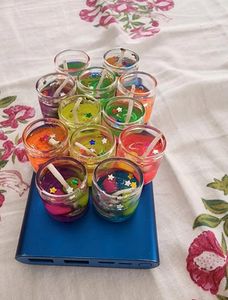 BRAND NEW*** GLASS GEL CANDLES Pack Of 12