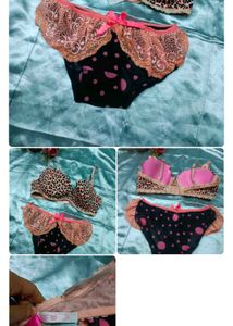 Leopard Print Bra and Panty Set