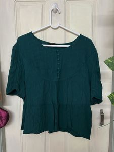Elegant Green Button-Down Top