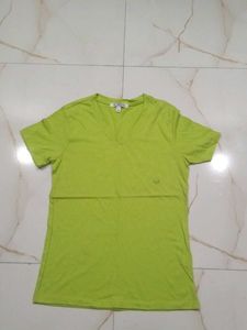Lime Green V-Neck T-Shirt