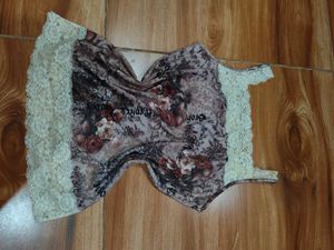 Floral Lace Trim Tank Top