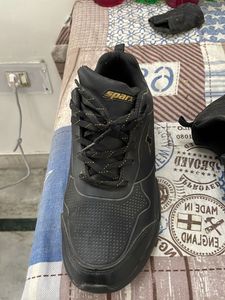 Black running shoes