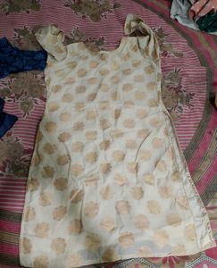 Elegant Cream &amp; Gold Kurta