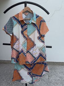 Boho Patch Shirt and Shorts Set