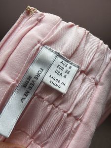 Elegant Pink Strapless Mini Dress