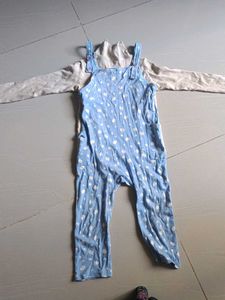 Baby Girl Overalls Set