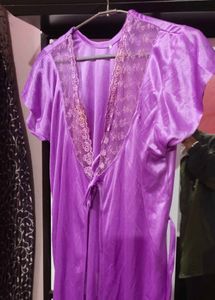 Purple Satin Nightgown