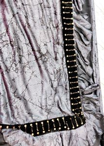 Ruffel Gray Party Wear Saree