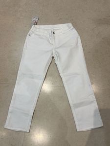 White Straight Leg Denim Jeans