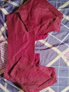 Maroon Polka Dot Blouse