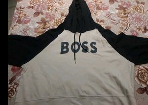 Crop BOSS Hooded Sweatshirt