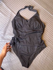 Gray Halter Bodysuit