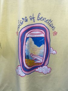 Benetton Yellow Graphic Tee