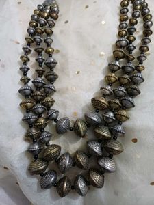 Tribal Multi-Strand oxidized Necklace