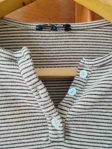 Zudio Striped Cropped Top