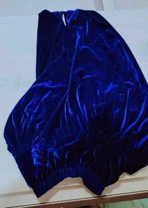 Men's Golden Sherwani with Blue Dhoti