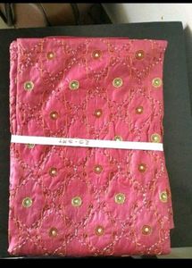 Bhagalpur silk  Pink Embroidered Kurta Set
