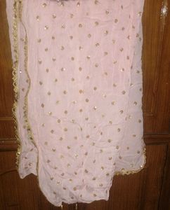 Light Pink Sequined Dupatta