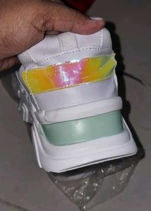 Stylish White &amp; Mint Sneakers for Women