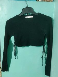 Zara Black Crop Top