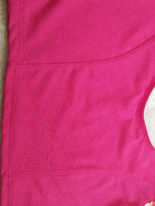 Pink Ethnic Blouse with Printed Sleeves