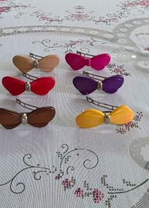 Set of 6 Bow Hair Clips