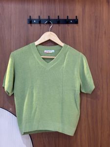 Green Knit Top