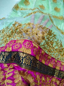 lehnga choli with unstitched blouse material