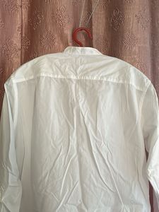 Classic White Band Collar Shirt