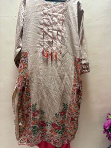 Elegant Kurta Set with Floral Print